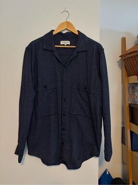 YMC You Must Create navy cotton lightweight overshirt shirt jacket